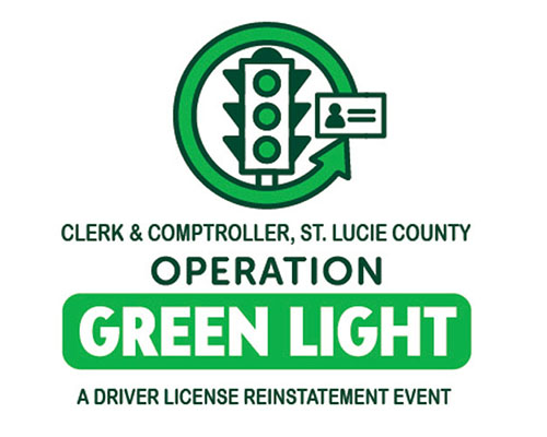 Green and white traffic light logo